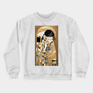 Gustav Klimt's Eternal Embrace: Inspired by The Kiss Crewneck Sweatshirt